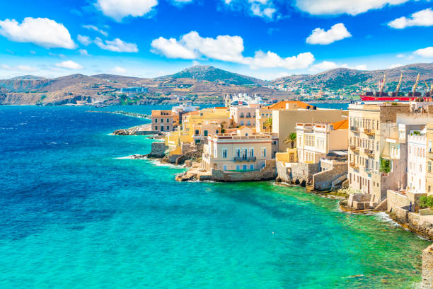 istock Ermoupoli, Syros, Greece. Colorful landscape. 1165176285