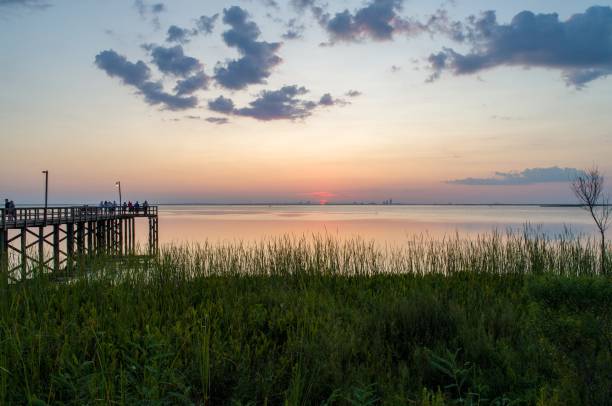 istock Evening sky on Mobile Bay, Alabama 1165176495