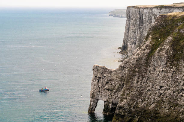 Seascape Fishing Boat at Bempton Cliffs East Yorkshire