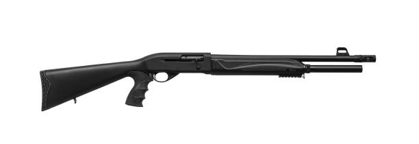 istock modern black shotgun isolated on white background 1165179830