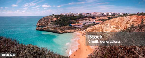 Benagil Beach Stock Photo - Download Image Now - Beach, Portugal, Algar de Benagil