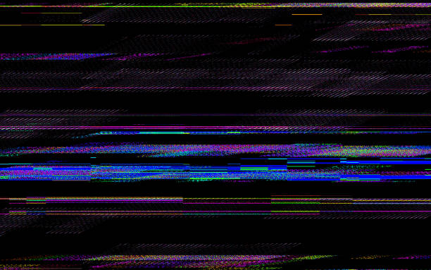 sfondo glitch astratto - vibrant color yellow recreational equipment red foto e immagini stock