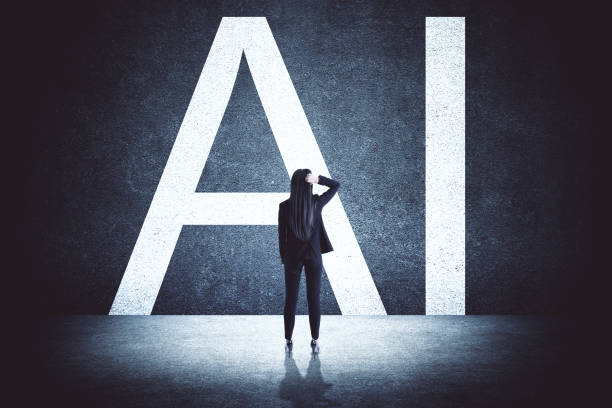 istock Businesswoman looking at AI 1165196828