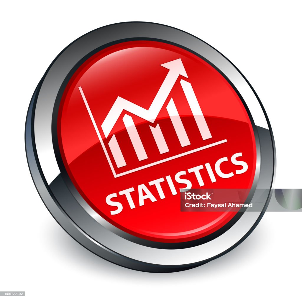 Statistics Graphics Red Statistics 3d Red Round Button Stock Illustration - Download Image Now ...