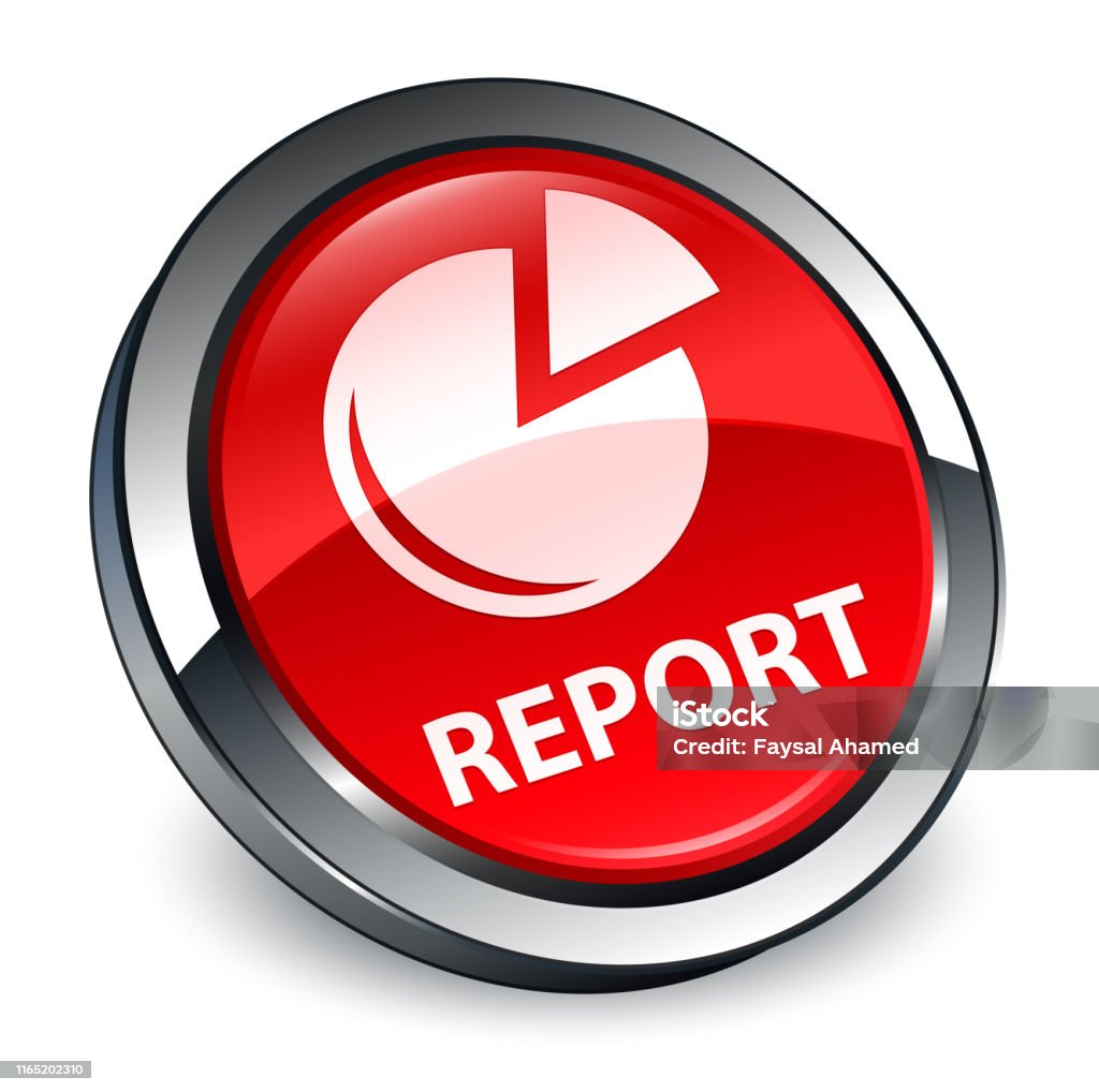 Report Button Computer Report 3d Red Round Button Stock Illustration - Download Image Now ...