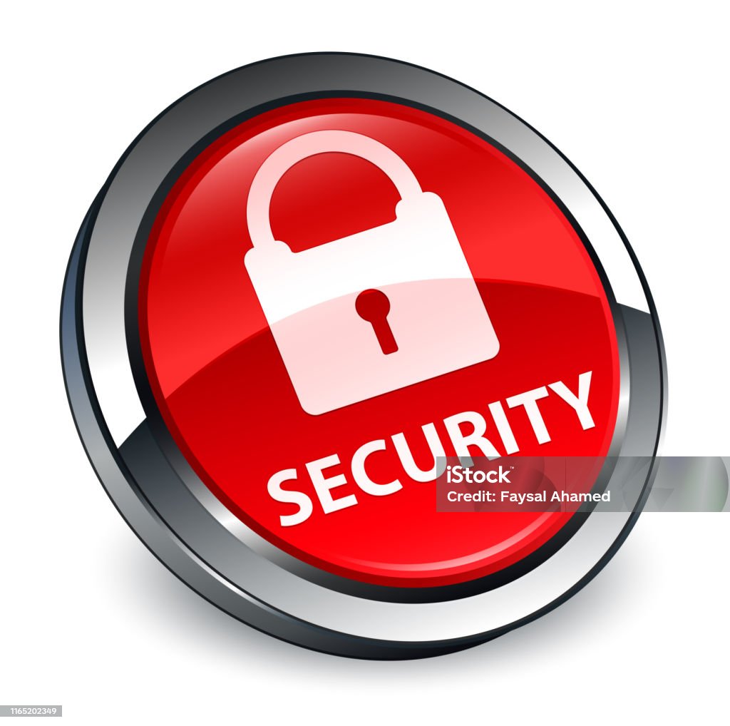 Random Security Button Security 3d Red Round Button Stock Illustration - Download Image Now ...