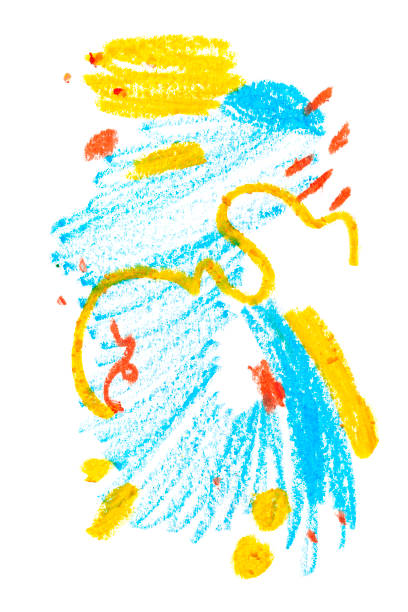 ilustrações de stock, clip art, desenhos animados e ícones de vivid scribbles abstract hand drawn pastel illustration - 4603