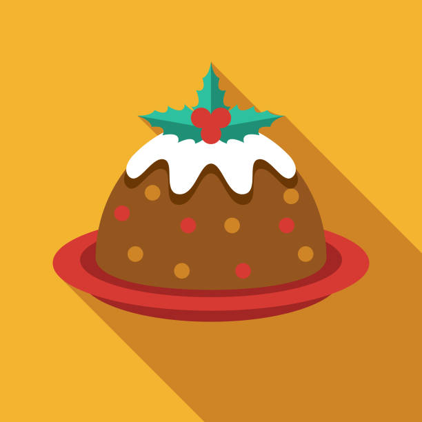 fruitcake праздник продовольственная икона - fruitcake christmas cake cake christmas stock illustrations