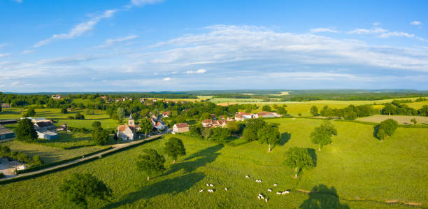 Cuncy-les-Varzy in early summer stock photo
