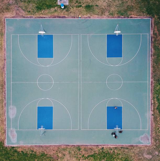 istock Aerial basketball court view 1165219475