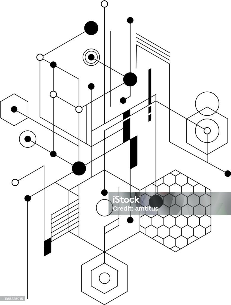 Technology Abstract Model Technology Abstract Stock Illustration - Download Image Now - Abstract ...