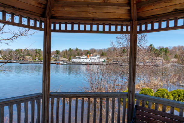 istock Gazebo at Lake Muskoka, Gravenhurst,Canada 1165227793