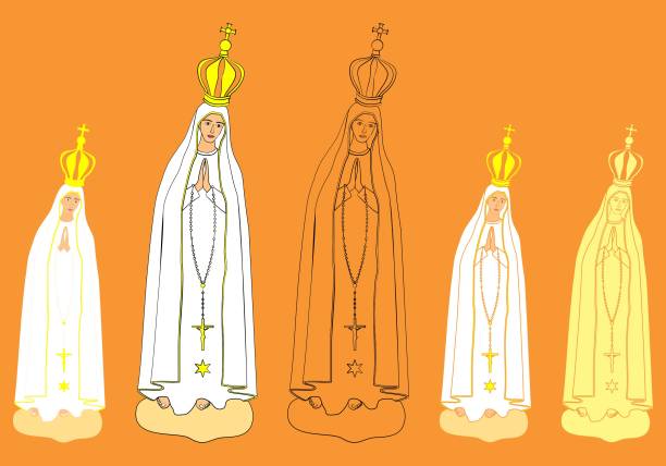 Ilustración de Estatua De Nuestra Señora De Fátima y más Vectores Libres de  Derechos de La Virgen María - La Virgen María, Fátima - Portugal, Ícono -  iStock