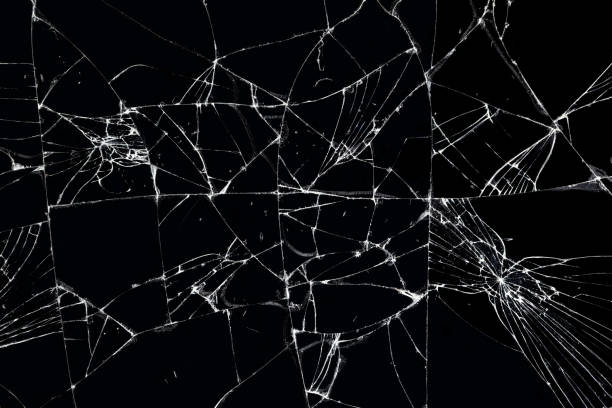 istock Broken glass texture. Abstract of cracked screen Smartphone from shock. 1165239508