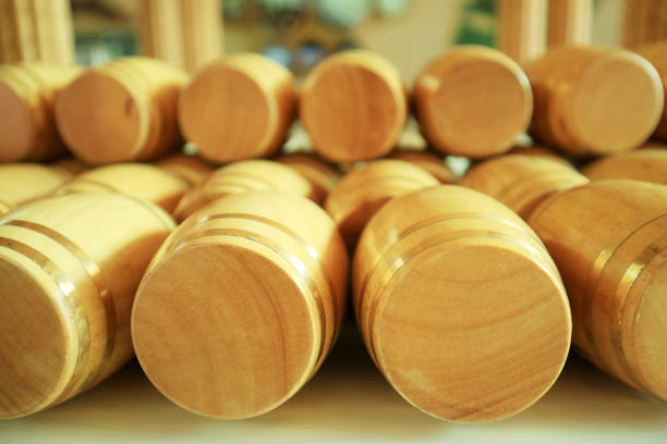 istock Wine Cellar with Wooden Barrels 1165242742