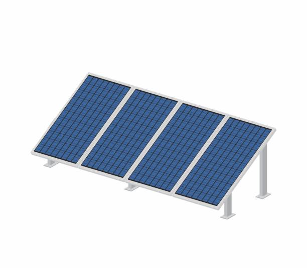 Solar panel Equipment for absorbing energy from the sun. solar heater stock illustrations