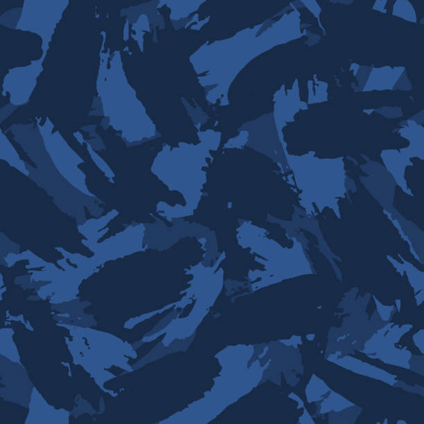 Hand drawn grunge camouflage seamless pattern. Abstract artistic brush Hand drawn grunge camouflage seamless pattern. Abstract artistic brush wallpaper. Vector illustration. camo pattern stock illustrations