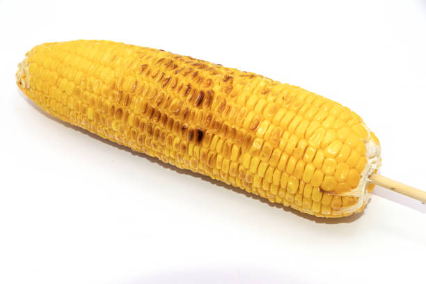 istock Close up grilled sweet corn with butter isolate on white background. 1165252437
