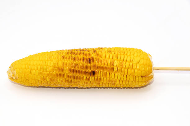 istock Close up grilled sweet corn with butter isolate on white background. 1165252482