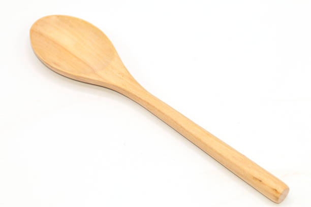 istock Handmade wooden spoon a isolated on white background. 1165253306