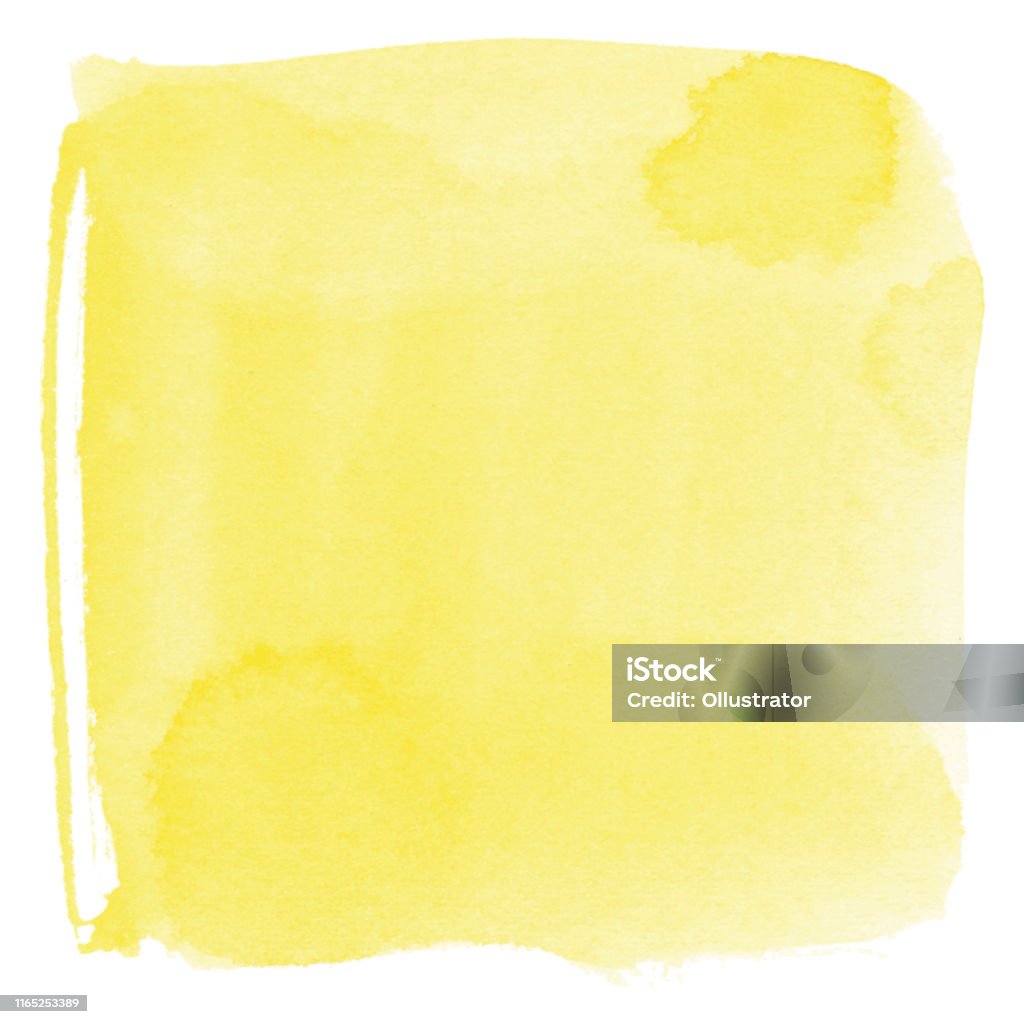 Watercolor yellow background Vectorized watercolor square background. Yellow stock vector