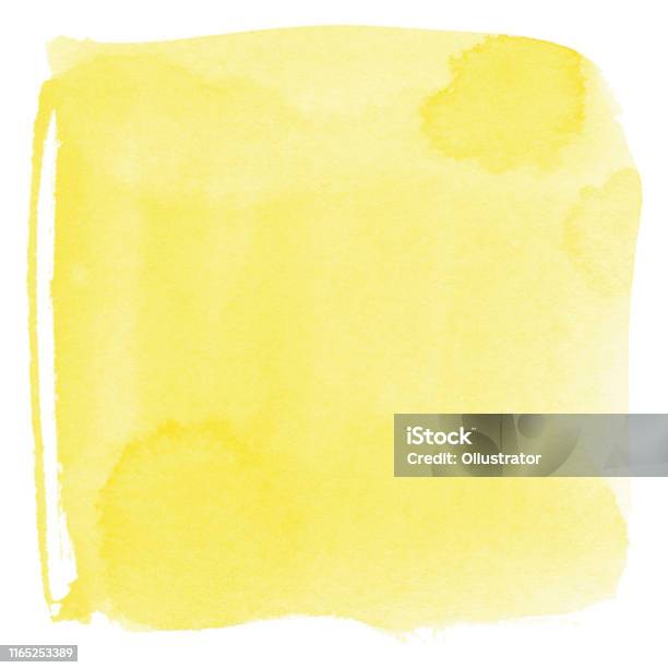 Watercolor Yellow Background Stock Illustration - Download Image Now - Yellow, Watercolor Painting, Watercolor Background