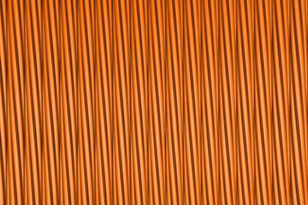 istock geometric surfaces formed by extruded flower shape, holiday concept - orange nice 3D Illustration of abstract background 1165255787