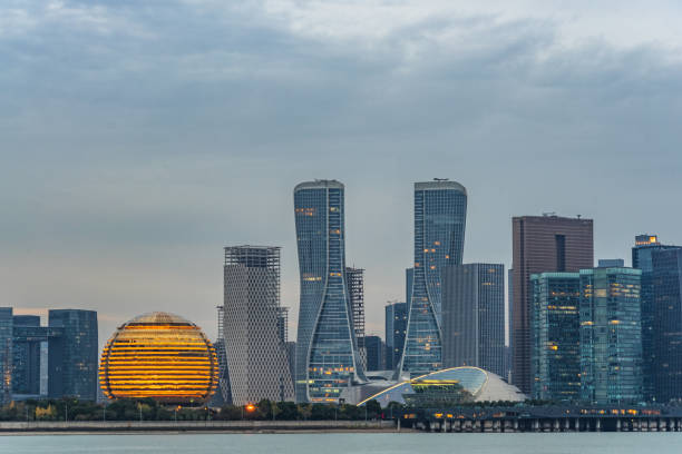 istock modern city waterfront downtown skyline,China 1165262390