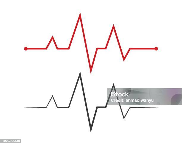 Pulse Line Ilustration Vector Stock Illustration - Download Image Now ...