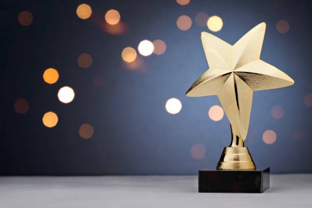 istock Gold star trophy for a winner or champion 1165265711