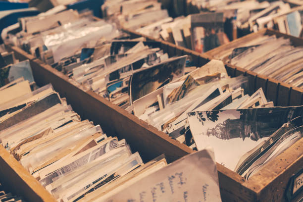 istock Old letters and photos in a box 1165268225