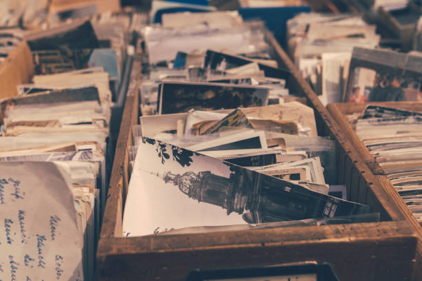 istock Old letters and photos in a box 1165268653