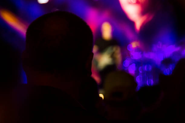 istock Concert arena with fans clapping 1165271561