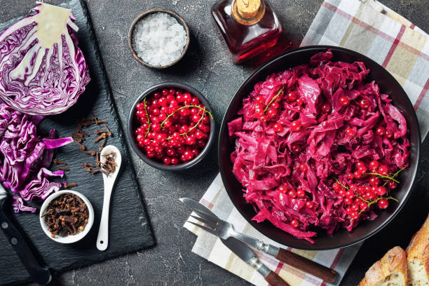 istock Danish Red Cabbage cooked with vinegar and red currant juice 1165273712