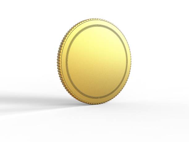 istock Blank gold coin mock up coin isolated on a white background. 1165276055