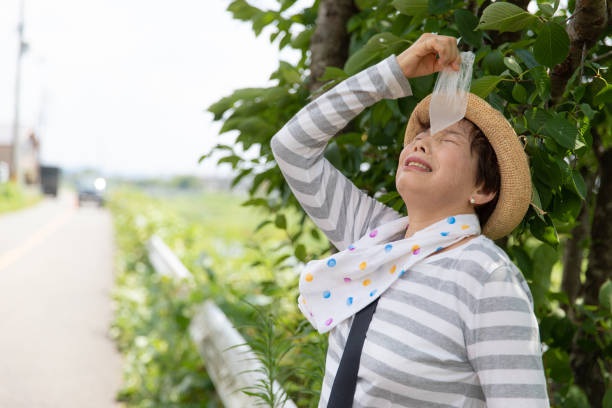 istock Senior woman getting heatstroke 1165277776