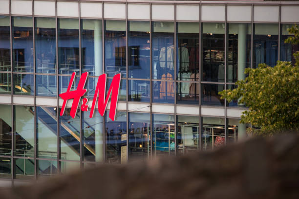 h&m sign in siegen germany stock photo