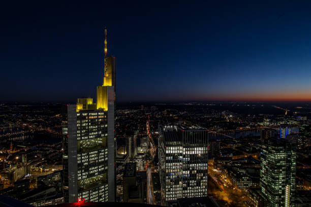 istock Skyline of Frankfurt at night 1165281808