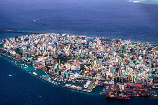 Male capital of the Maldives from above maldives