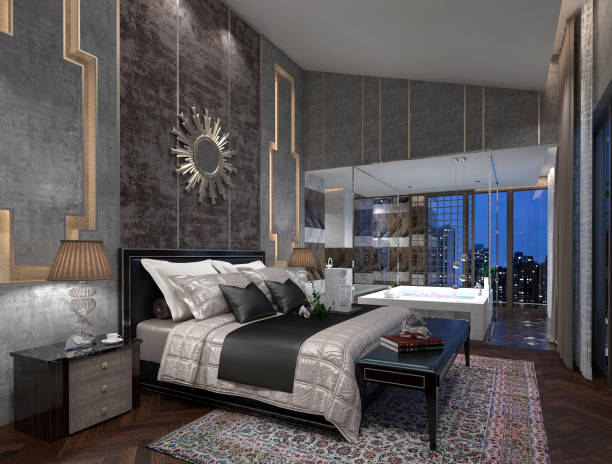 istock Bedroom or Hotelroom Interior 3D Illustration Photorealistic Rendering 1165289953