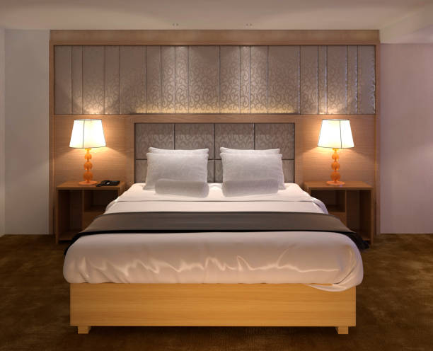 istock Bedroom or Hotelroom Interior 3D Illustration Photorealistic Rendering 1165289994