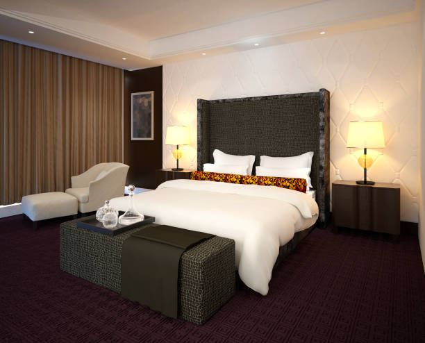 istock Bedroom or Hotelroom Interior 3D Illustration Photorealistic Rendering 1165289995
