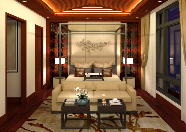 istock Bedroom or Hotelroom Interior 3D Illustration Photorealistic Rendering 1165289996