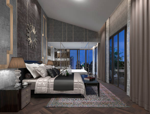 istock Bedroom or Hotelroom Interior 3D Illustration Photorealistic Rendering 1165289998