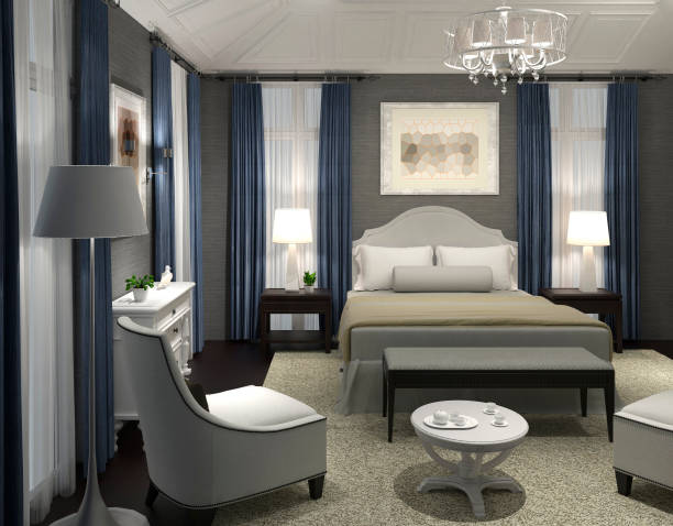 istock Bedroom or Hotelroom Interior 3D Illustration Photorealistic Rendering 1165290002