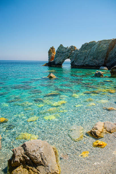 istock Holey rock at Skiathos island in Greece 1165292976