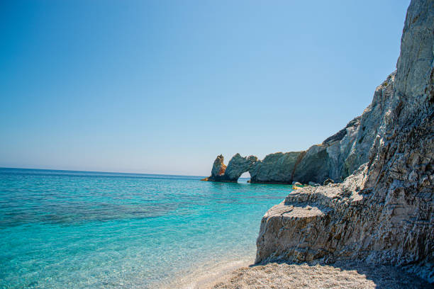 istock Holey rock at Skiathos island in Greece 1165293246