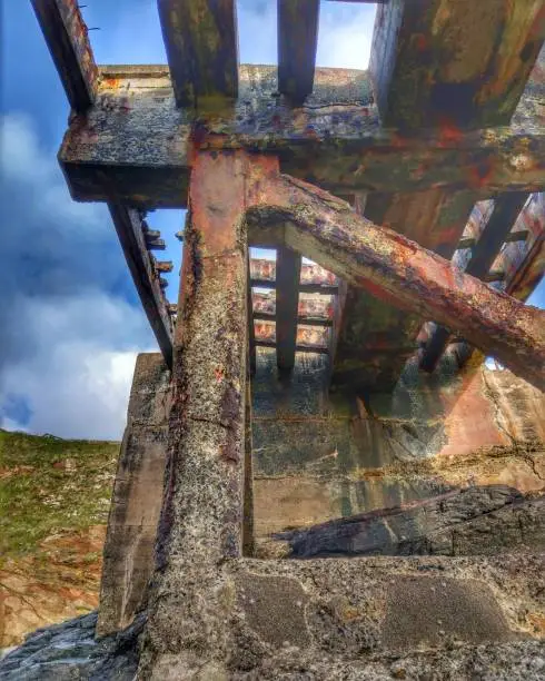 Photo of Rusted metal slipway, Cornwall
