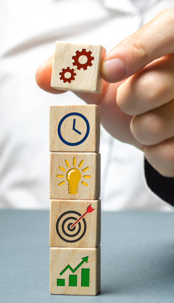 istock Businessman forms a business strategy. The concept of developing innovative technologies. Action plan, management, research, marketing. The goal to increase and maximize profit. Enterprise development 1165298284