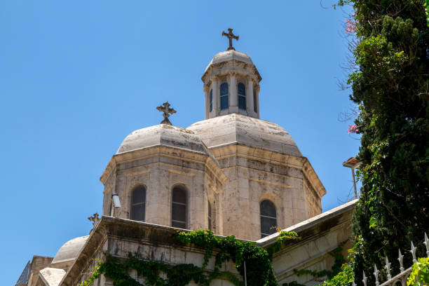 Jerusalem, Israel - Mar 20, 2019: St. Peter in Gallicantu Monastery on Zion Mount in Jerusalem